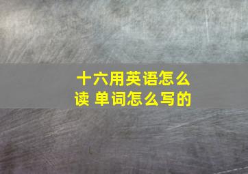 十六用英语怎么读 单词怎么写的